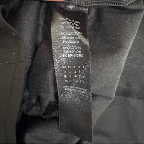 WHBM Ruffle Sleeve Black Blouse Waist Tie Size 2 - Picture 8 of 10